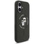 Karl Lagerfeld Silicone Karl & Choupette Ring MagSafe – dėklas iPhone 17 (juodas)
