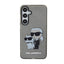 Karl Lagerfeld IML Glitter Karl & Choupette – dėklas Samsung Galaxy S24+ (juodas)