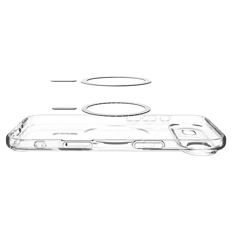 Spigen Ultra Hybrid Mag MagSafe – dėklas iPhone Air telefonui (skaidrus/baltas)