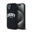 DKNY Liquid Silicone White Printed Logo MagSafe – Dėklas iPhone 15 Plus / 14 Plus (juodas)