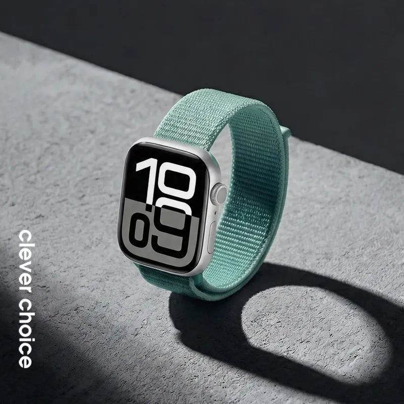 Crong Nylon - Sportinė apyrankė skirta Apple Watch 38/40/41/42 mm (Atlantic Green)