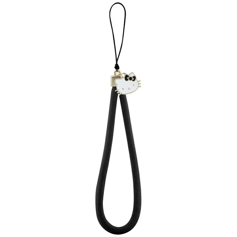 Hello Kitty Nylon Cord Kitty Head - Telefono pakabukas (juodas)