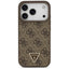 „Guess Leather 4G Triangle Strass MagSafe“ – dėklas „iPhone 17 Pro“ (rudas)