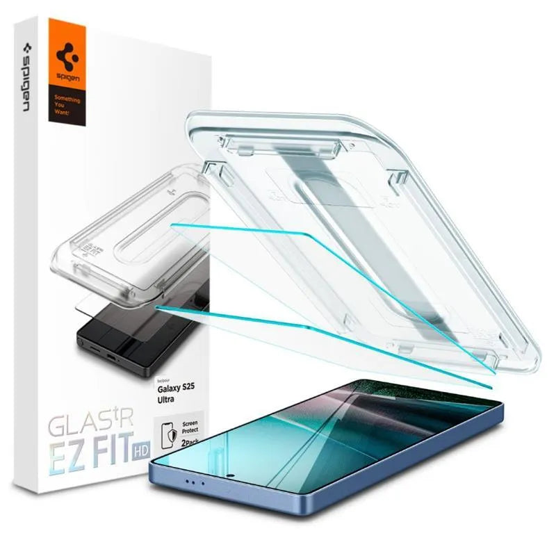 Spigen Glas.TR EZ Fit 2-Pack – grūdintas stiklas Samsung Galaxy S25 Ultra (2 vnt.)