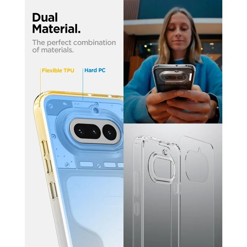 Spigen Ultra Hybrid – dėklas Nothing Phone 4a (skaidrus)