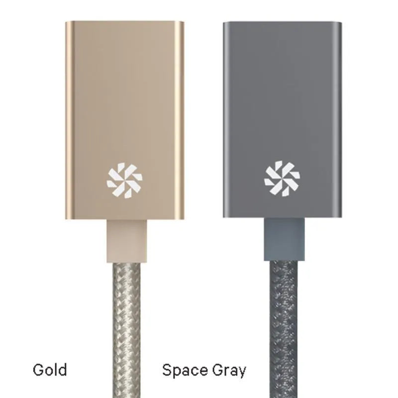 Kanex DuraBraid™ adapteris – USB-C į USB 3.0 tipo A aliumininis adapteris (pilkos spalvos)