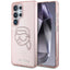 Karl Lagerfeld Rhinestones Karl Head Logo – dėklas, skirtas Samsung Galaxy S25 Ultra (rožinis)