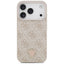 Guess Leather 4G Triangle Strass MagSafe - Dėklas iPhone 17 Pro (rožinis)