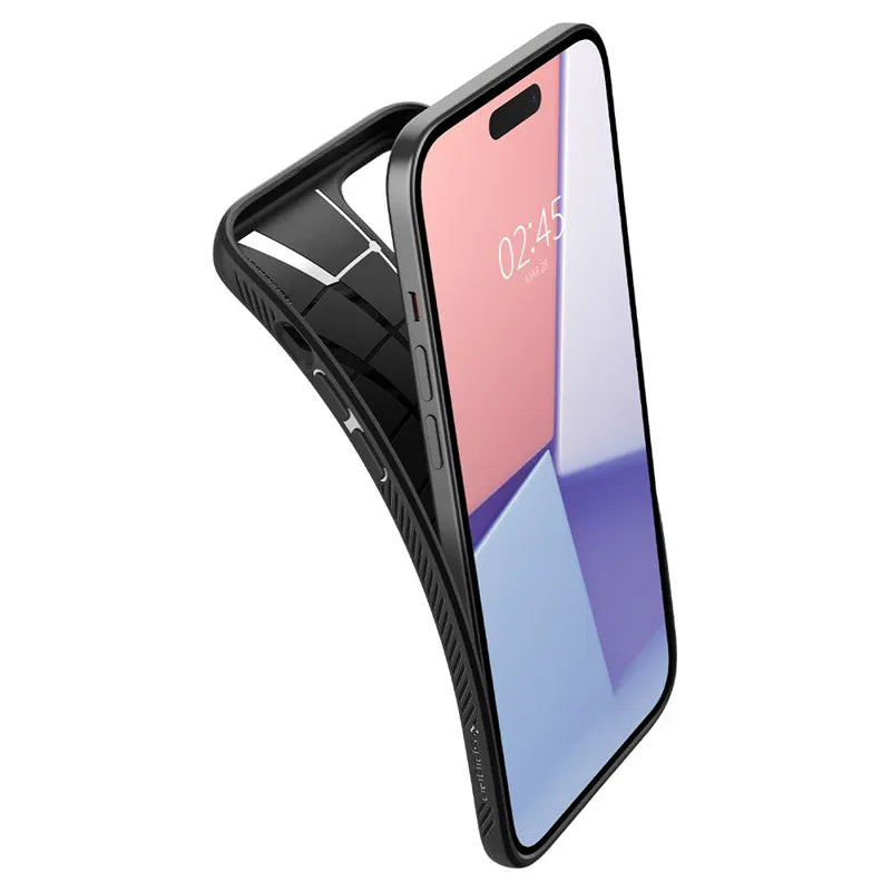Spigen Liquid Air – dėklas iPhone 15 Plus telefonui (matinis juodas)
