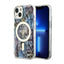 Guess Leopard MagSafe – dėklas iPhone 14 (mėlynas)