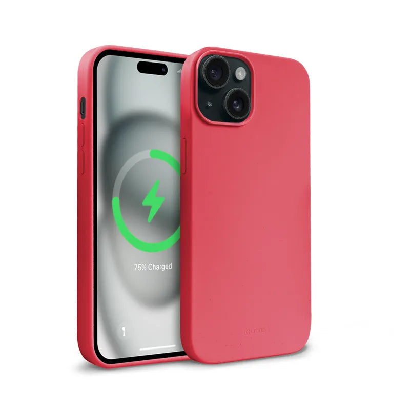 „Crong Color Cover Magnetic“ – „iPhone 15 Plus“ „MagSafe“ dėklas (rožinis)