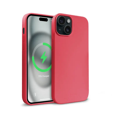 „Crong Color Cover Magnetic“ – „iPhone 15 Plus“ „MagSafe“ dėklas (rožinis)