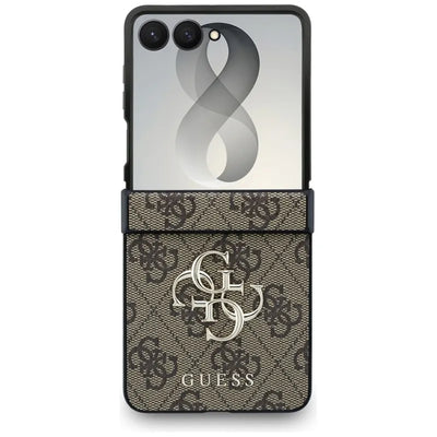 Guess Big 4G Logo – dėklas Samsung Galaxy Z Flip 8 (rudos spalvos)