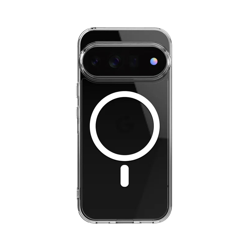 Crong Hybrid Clear Magnetic – MagSafe dėklas, skirtas Google Pixel 11 Pro (skaidrus)