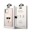 Karl Lagerfeld Silicone Ikonik Karl's Head MagSafe – dėklas iPhone 14 Plus (rožinis)