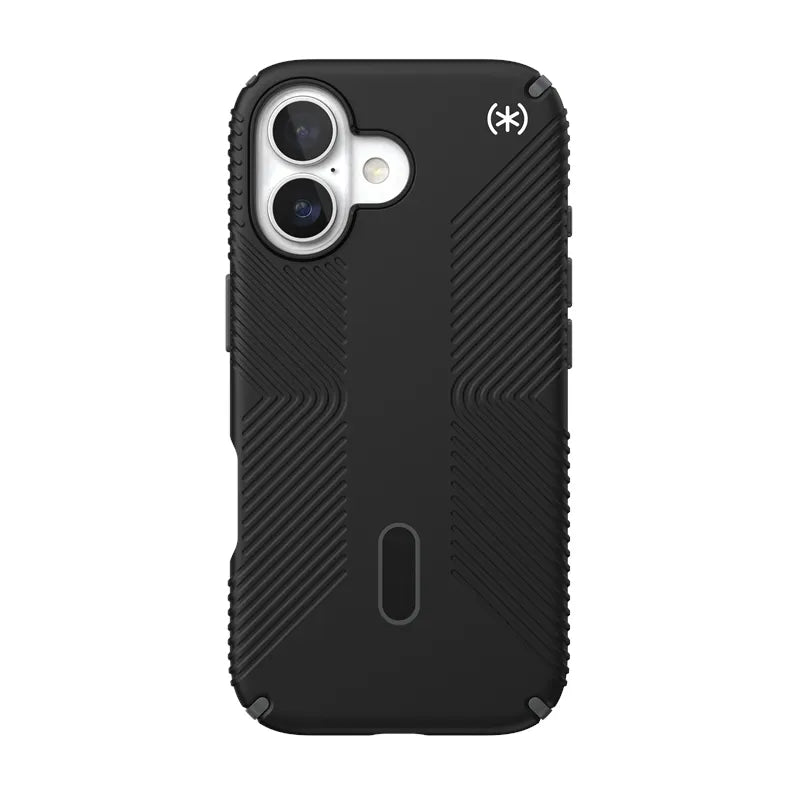 Speck Presidio2 Grip ClickLock & MagSafe – iPhone 17 dėklas (juodas / pilkas / baltas)