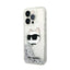 Karl Lagerfeld Liquid Glitter NFT Choupette Head – dėklas iPhone 14 Pro Max (sidabrinis)