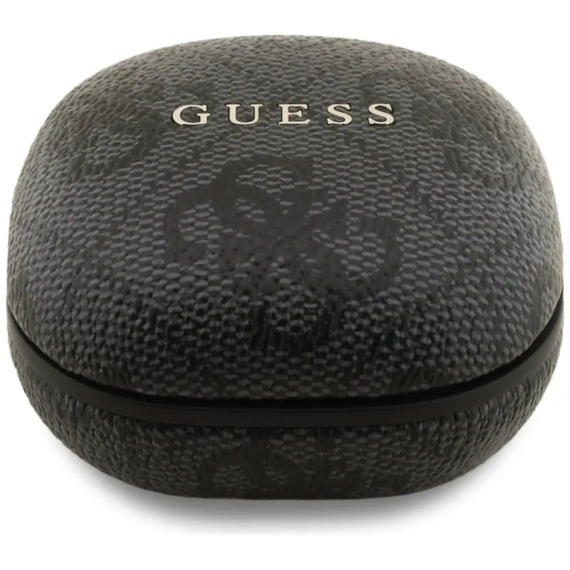 Guess 4G Classic Metal Logo – Bluetooth TWS ENC ausinės + įkrovimo dėklas (juodos)