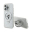 Karl Lagerfeld Ring Stand Karl & Choupette MagSafe dėklas iPhone 14 Pro (baltas)