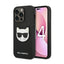 Karl Lagerfeld Saffiano Choupette Head Patch dėklas – Dėklas skirtas iPhone 14 Pro Max (juodas)
