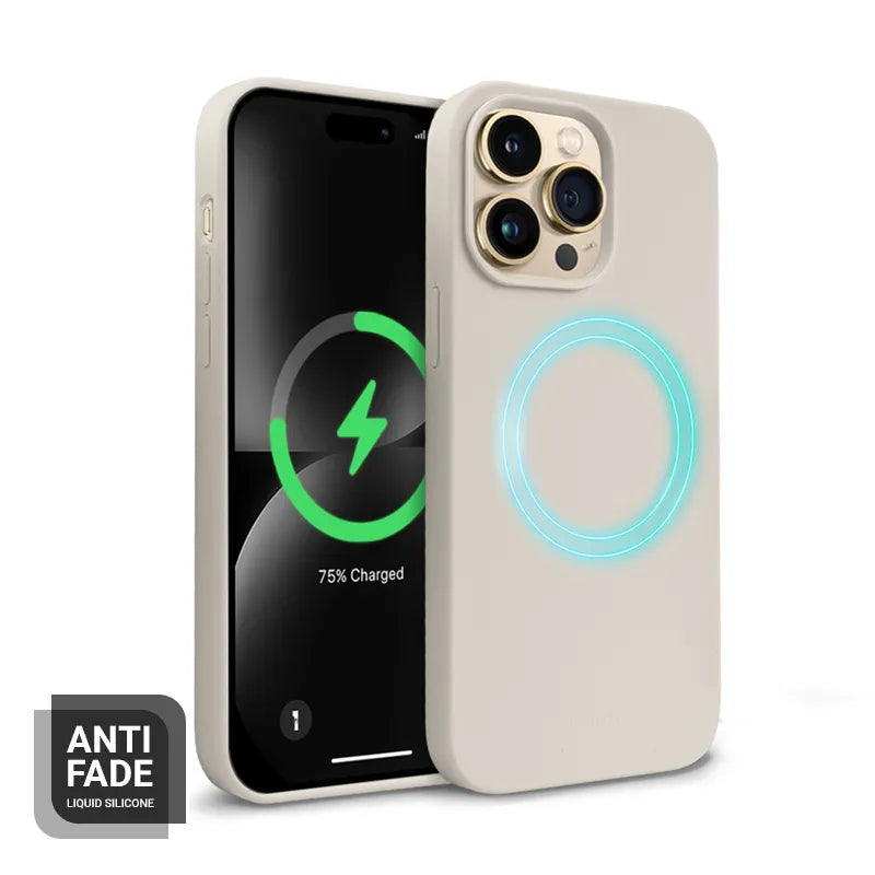 Crong Color Cover Magnetic – „iPhone 14 Pro Max“ dėklas su „MagSafe“ (smėlio spalvos)