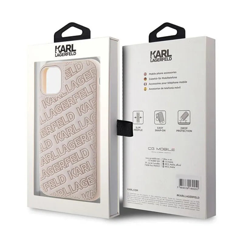 Karl Lagerfeld Quilted K Pattern – dėklas „iPhone 11“ (rožinis)