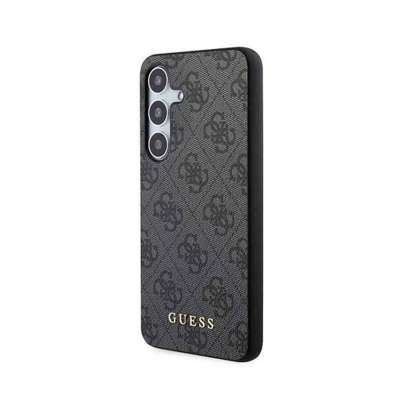 Guess 4G Metal Gold Logo - Dėklas Samsung Galaxy S24 telefonui (juodas)