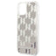 Karl Lagerfeld Monogram Liquid Glitter – dėklas, skirtas iPhone 14 (sidabrinis)