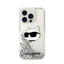 Karl Lagerfeld Liquid Glitter NFT Choupette Head – dėklas iPhone 14 Pro Max (sidabrinis)