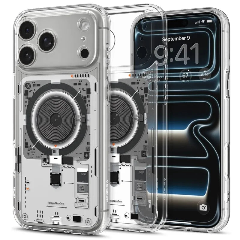 Spigen Ultra Hybrid Mag MagSafe – dėklas, skirtas iPhone 18 Pro / 17 Pro (Neo One)