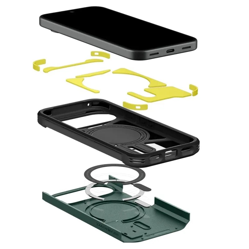 Spigen Tough Armor Mag MagSafe – dėklas Google Pixel 11 (Abyss Green)