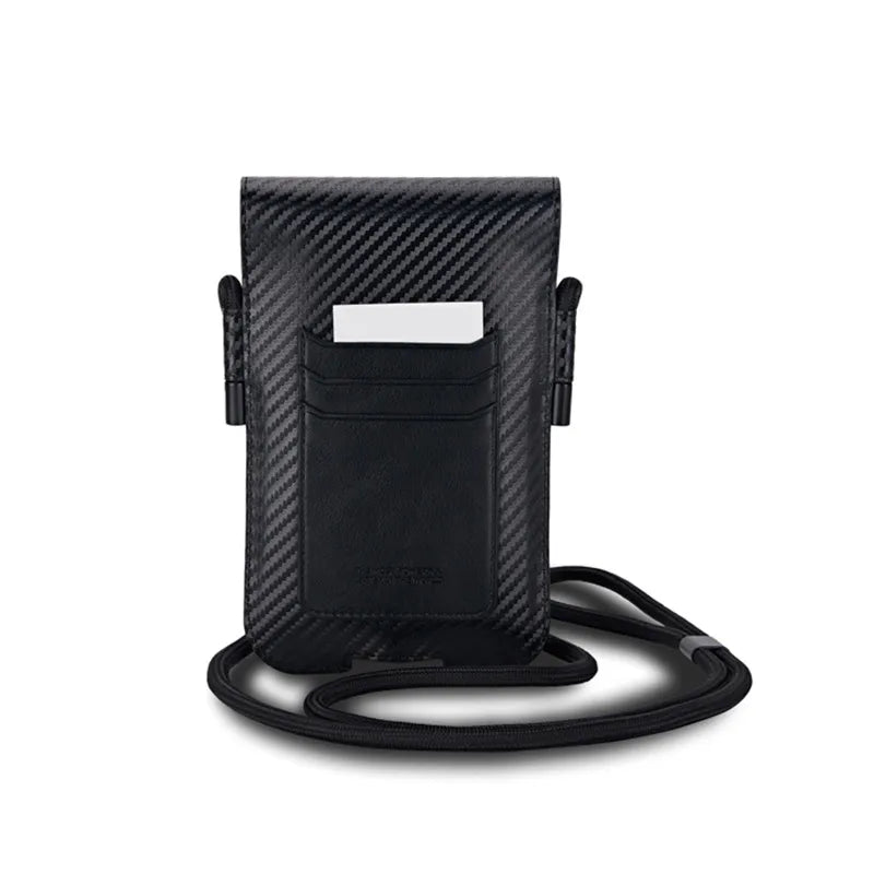 BMW Carbon Blue Stripes Wallet Bag – telefono dėklas (juodas)