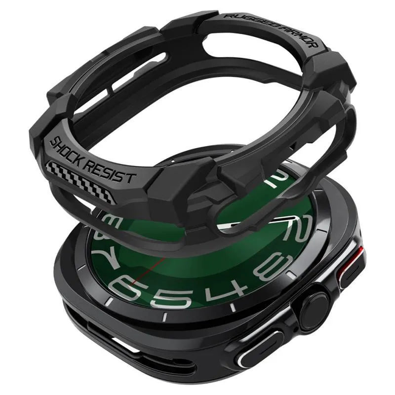 Spigen Rugged Armor – Dėklas Samsung Galaxy Watch Ultra 47 mm (2025/2024) (Matte Black)