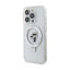 Karl Lagerfeld Ring Stand Karl & Choupette MagSafe dėklas iPhone 14 Pro (baltas)