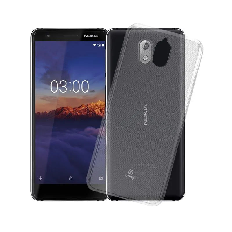 Crong Crystal Slim Cover – apsauginis dėklas Nokia 3.1 telefonui (skaidrus)