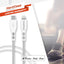 Energizer HardCase – USB-C į Lightning jungiamasis kabelis, MFi sertifikuotas, 1,2 m (baltas)
