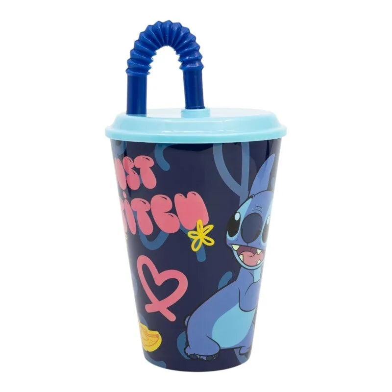 Disney Stitch – „Palms Collection“ gertuvė su šiaudeliu, 430 ml