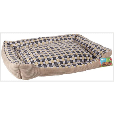 Minkšta lova sofa šuniui 90 x 70 x 20 cm, dydis XL (smėlio spalvos)