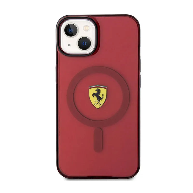 Ferrari Translucent MagSafe – Dėklas, skirtas iPhone 14 (Raudonas)