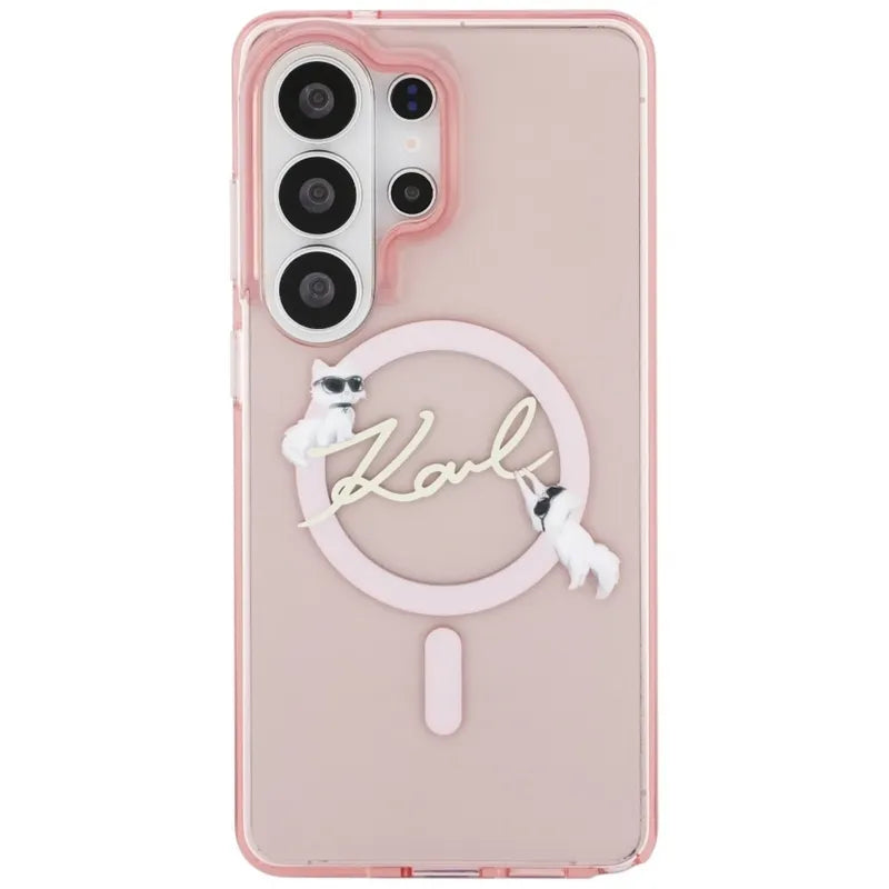 Karl Lagerfeld IML KC Script MagSafe – Samsung Galaxy S26 Ultra dėklas (rožinis)