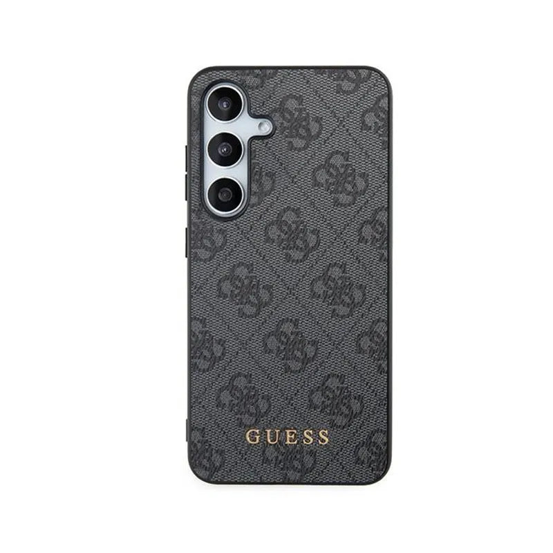 Guess 4G Metal Gold Logo - Dėklas Samsung Galaxy S24 telefonui (juodas)