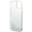 Karl Lagerfeld Monogram Liquid Glitter – dėklas, skirtas iPhone 14 (sidabrinis)