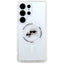 Karl Lagerfeld Button Karl & Choupette Heads Printed Logo MagSafe – dėklas Samsung Galaxy S25 Ultra (baltas)