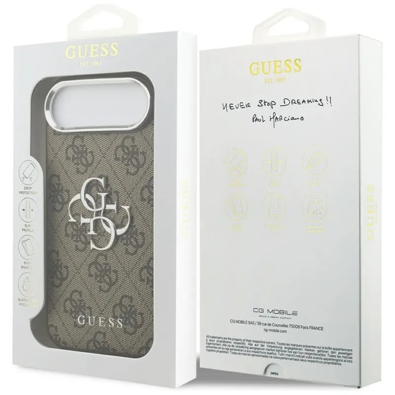 Guess 4G Big 4G Classic Logo - Dėklas iPhone Air (Ruda / Sidabrinė)