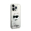 Karl Lagerfeld Liquid Glitter NFT Choupette Head – dėklas iPhone 14 Pro Max (sidabrinis)