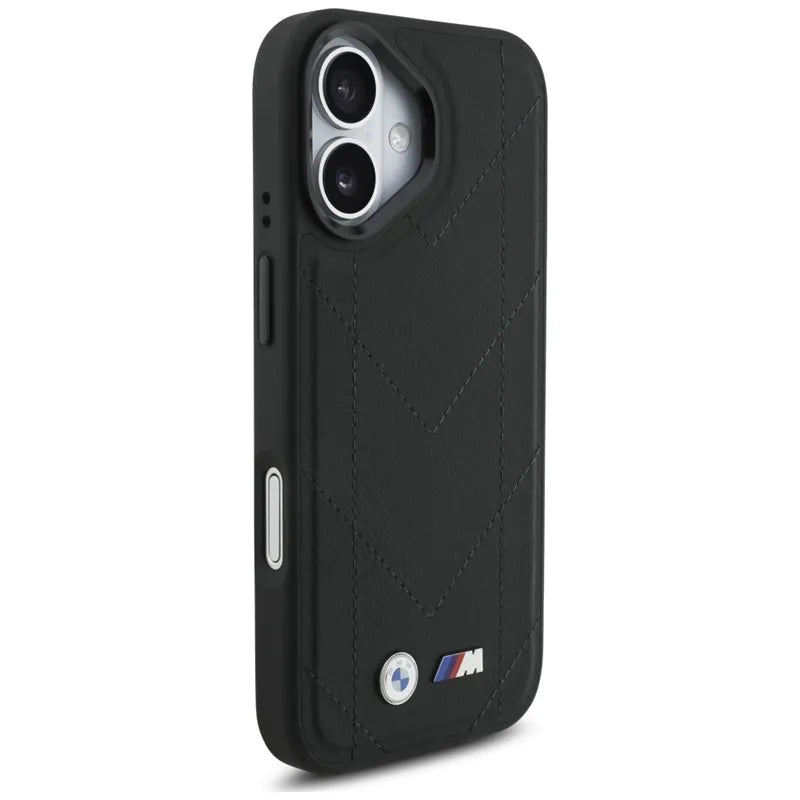 BMW M Quilted Logo MagSafe – iPhone 17 dėklas (juodas)