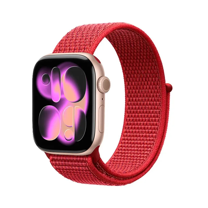 Crong Nylon – sportinis dirželis Apple Watch 38/40/41/42 mm (Red Fusion)