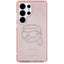 Karl Lagerfeld Rhinestones Karl Head Logo – dėklas, skirtas Samsung Galaxy S25 Ultra (rožinis)