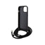 Karl Lagerfeld Crossbody Saffiano Metal Pin Karl & Choupette dėklas, skirtas iPhone 15 Plus (juodas)