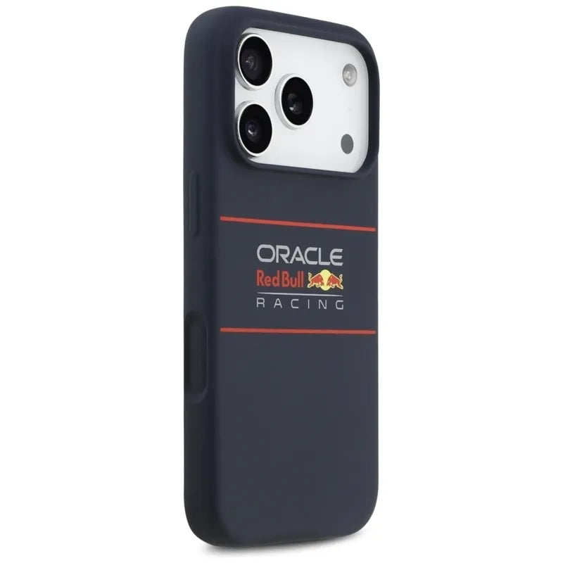 Red Bull Silicone Horizontal Centered Logo MagSafe - iPhone 17 Pro dėklas (tamsiai mėlynas)